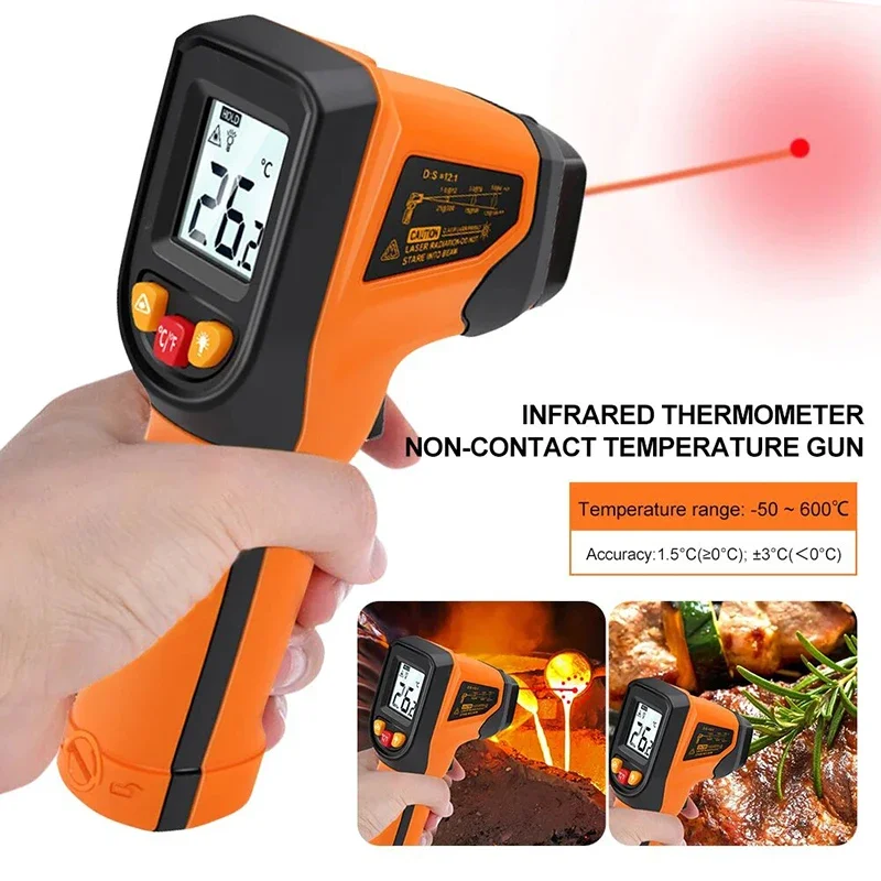 Industrial Laser Thermometer Gun - Thermomètre infrarouge numérique T400 T600 -50