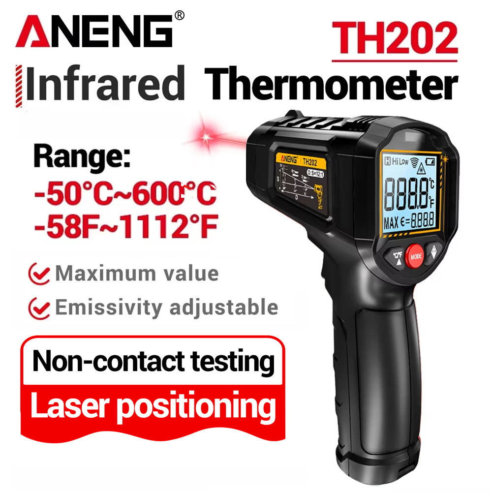 Industrial Laser Blaster - Thermomètre infrarouge ANENG sans contact -50~600