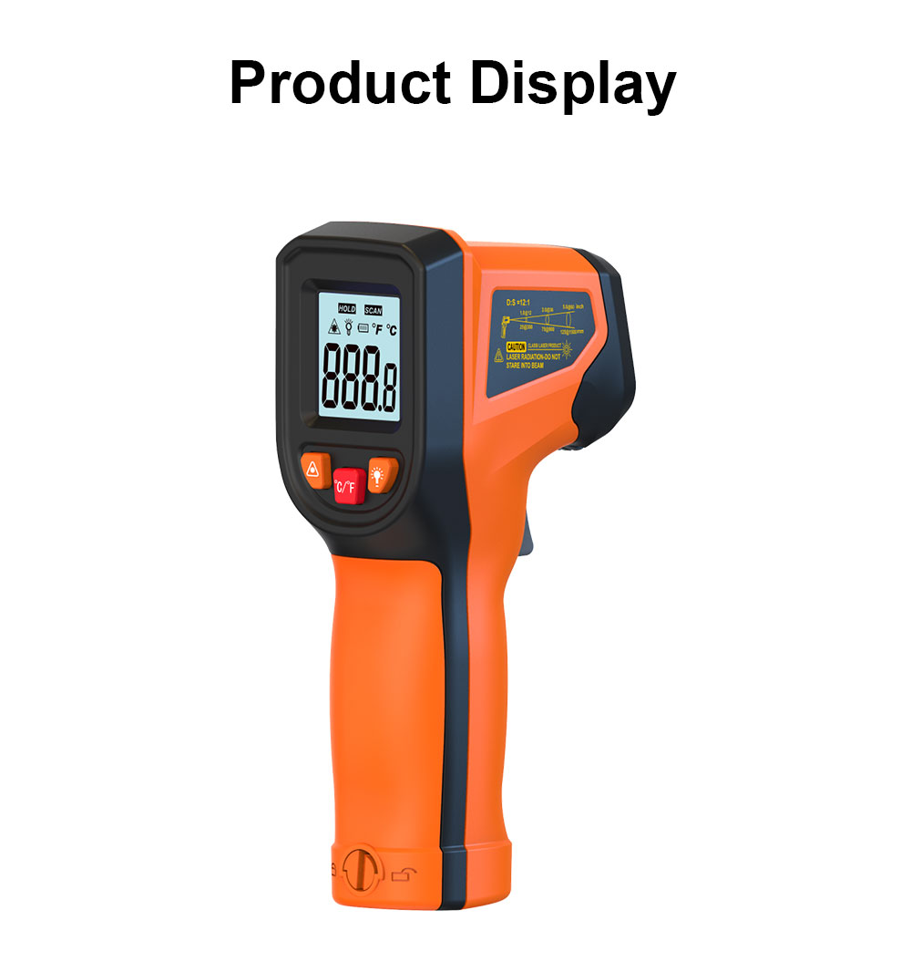 Industrial Laser Thermometer Gun - Thermomètre infrarouge numérique T600 T600A (-50°C)