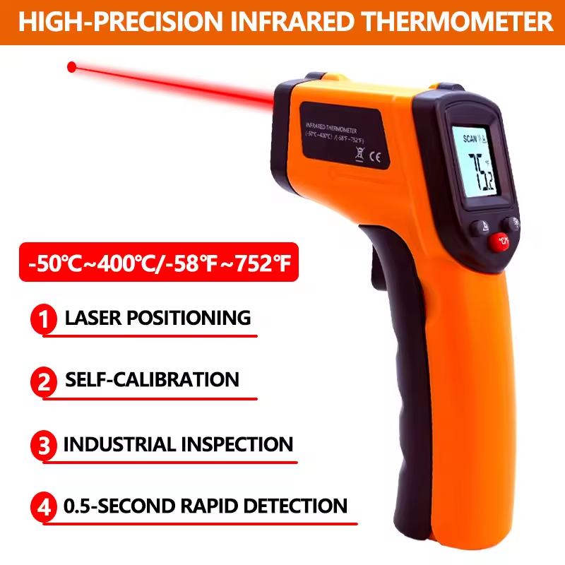 Industrial Laser Thermometer Gun - Thermomètre infrarouge portatif, pistolet de mesure