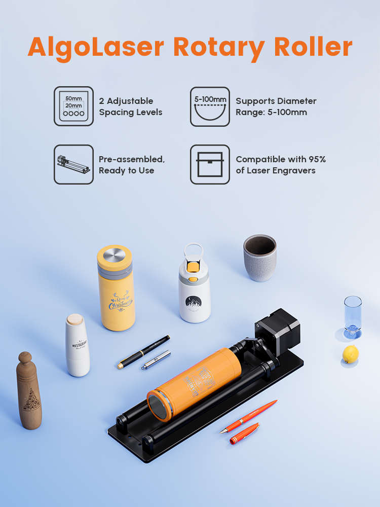 Rouleau rotatif AlgoLaser 360  - Rotary Axis Laser Engraver avis et prix