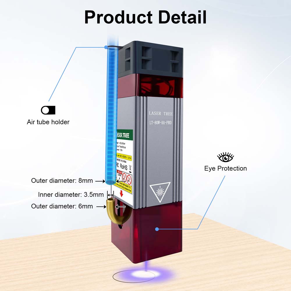 Module laser LASER TREE 20w 40 - Metal Laser Cutter Head avis et prix