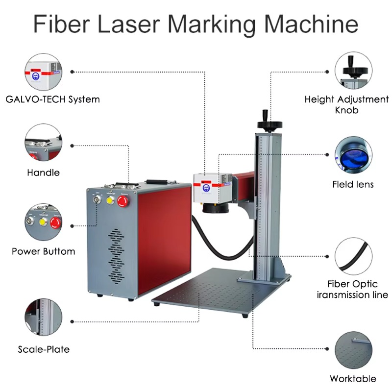 Marqueur laser à fibre portabl - Industrial Laser Engraver For Metal avis et prix