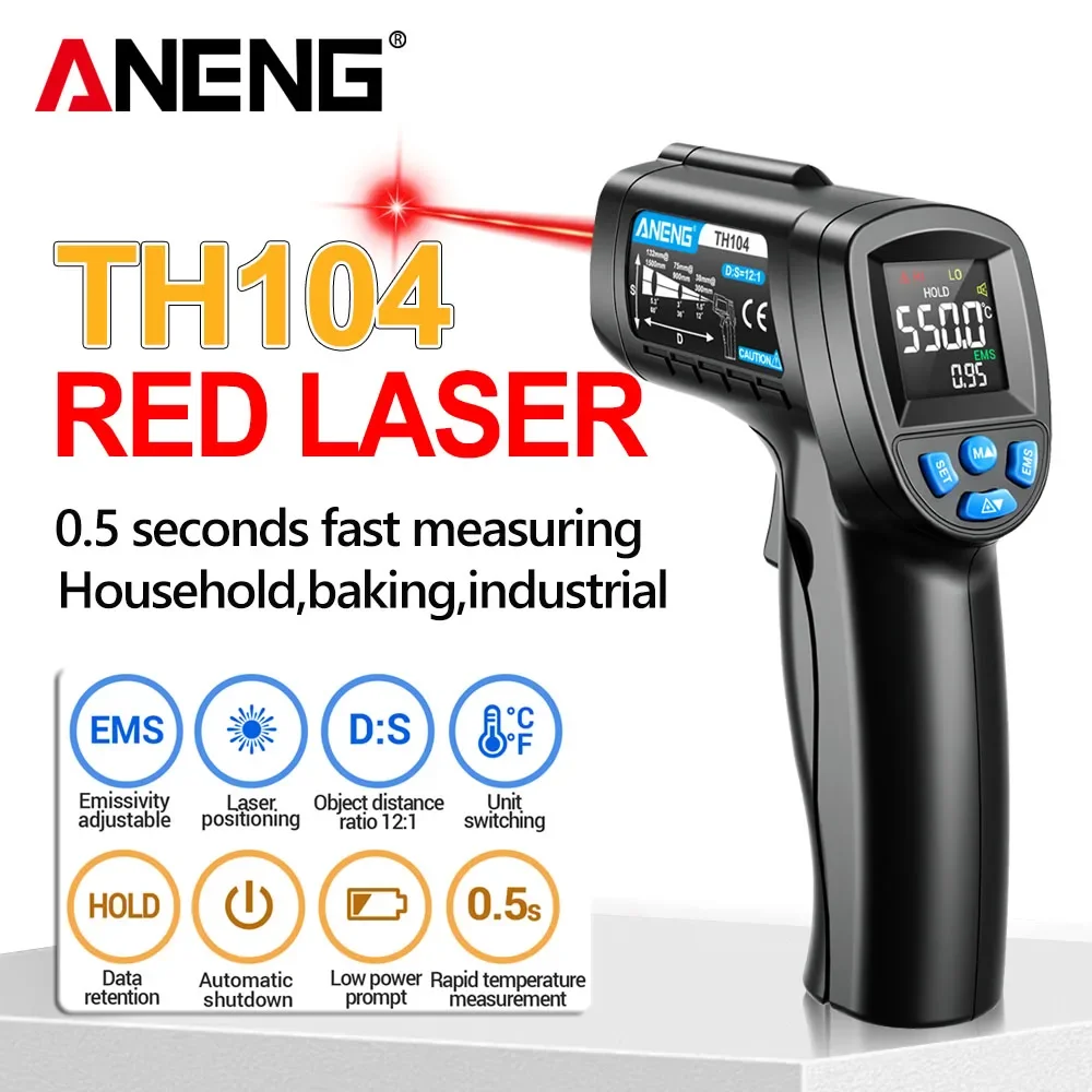 Pistolet thermique infrarouge  - Industrial Laser Thermometer Gun avis et prix
