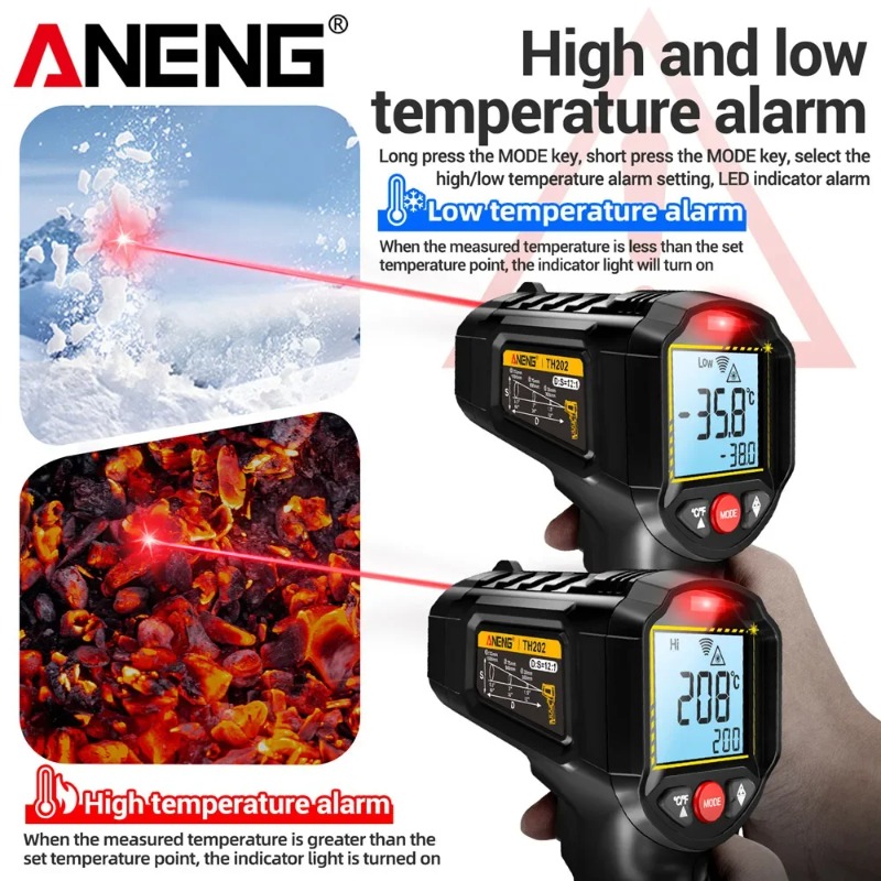 Thermomètre infrarouge sans co - Industrial Laser Thermometer Gun avis et prix